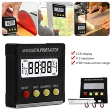 4 x 90° Digital Protractor Lightweight Magnetic Inclinometer Angle Finder with LCD Display/Data Hold/Calibration Measuring Tool
4 x 90° Digital Protractor Lightweight Magnetic Inclinometer Angle Finder with LCD Display/Data Hold/Calibration Measuring Tool
