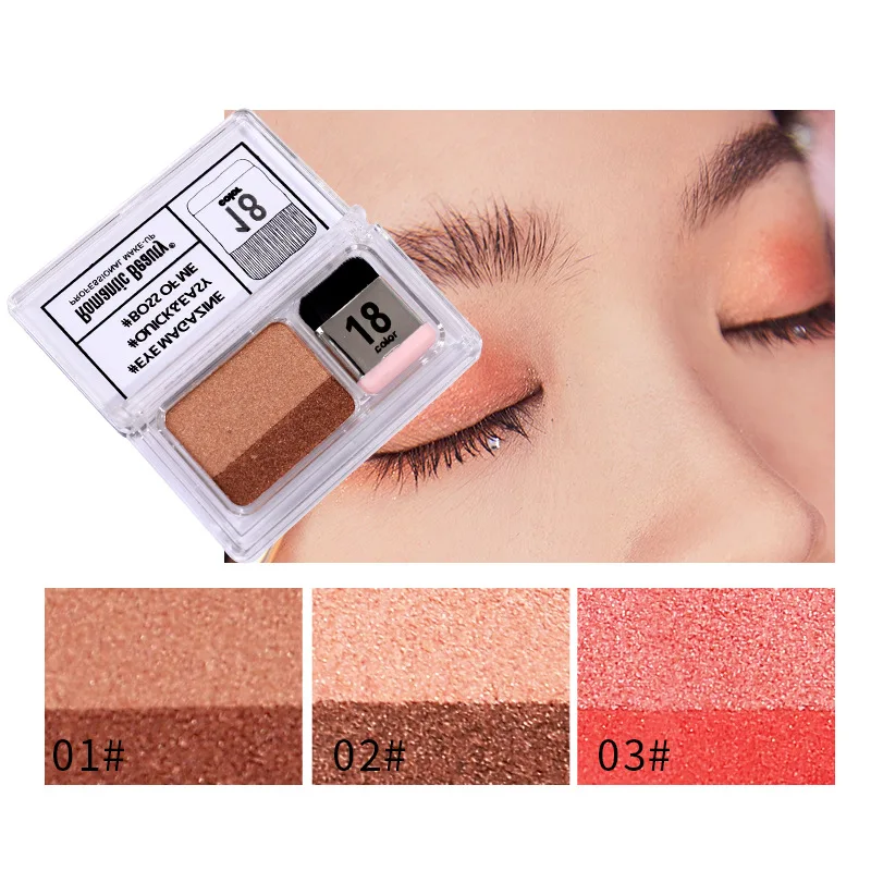 Double Color Gradient Lazy Eyeshadow Palette Glitter Waterproof Lasting Eyeshadow Shimmer Female Cosmetics
Double Color Gradient Lazy Eyeshadow Palette Glitter Waterproof Lasting Eyeshadow Shimmer Female Cosmetics