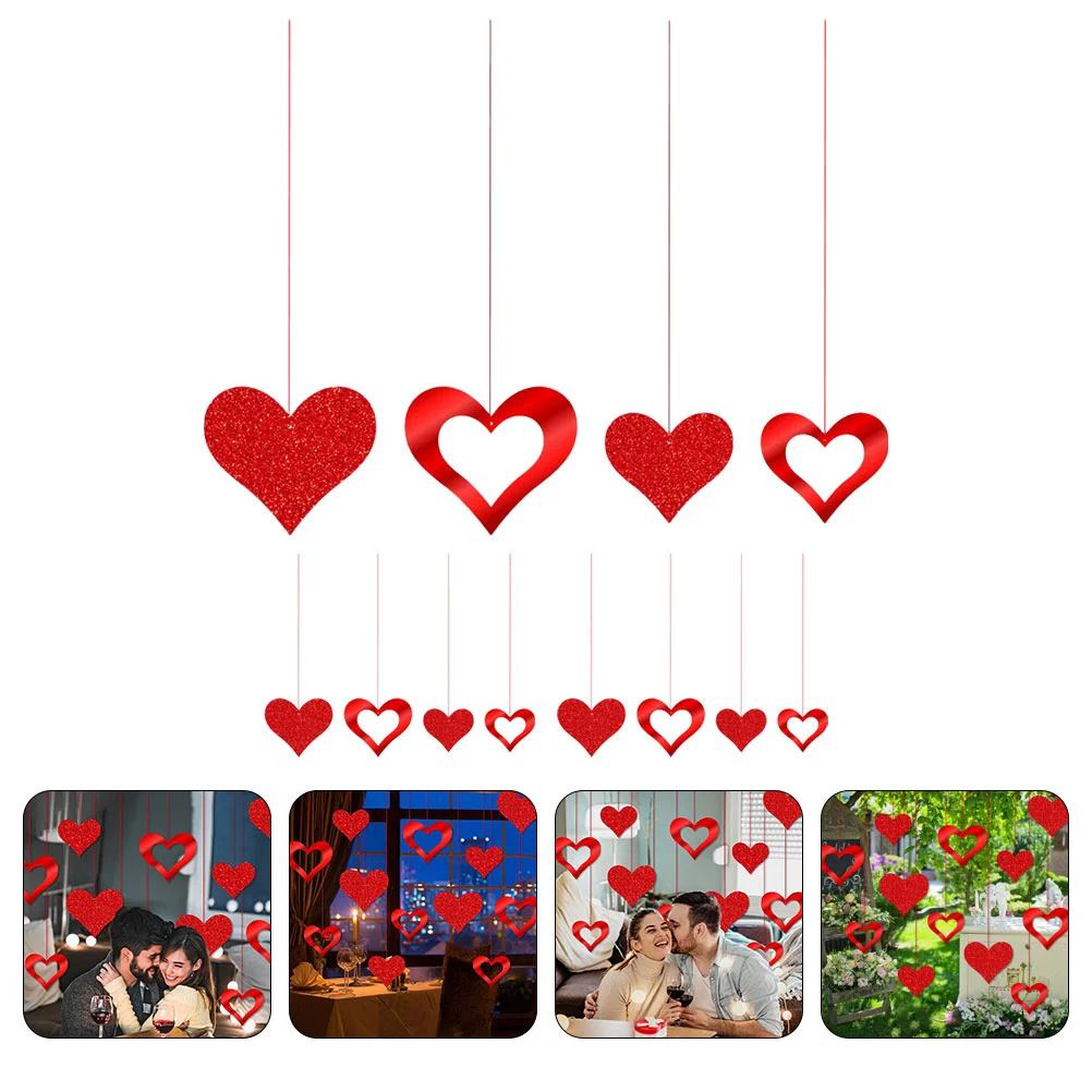 Valentines Day Decoration Hanging Heart Pendants Valentines Wedding Hanging Decorations 
Valentines Day Decoration Hanging Heart Pendants Valentines Wedding Hanging Decorations