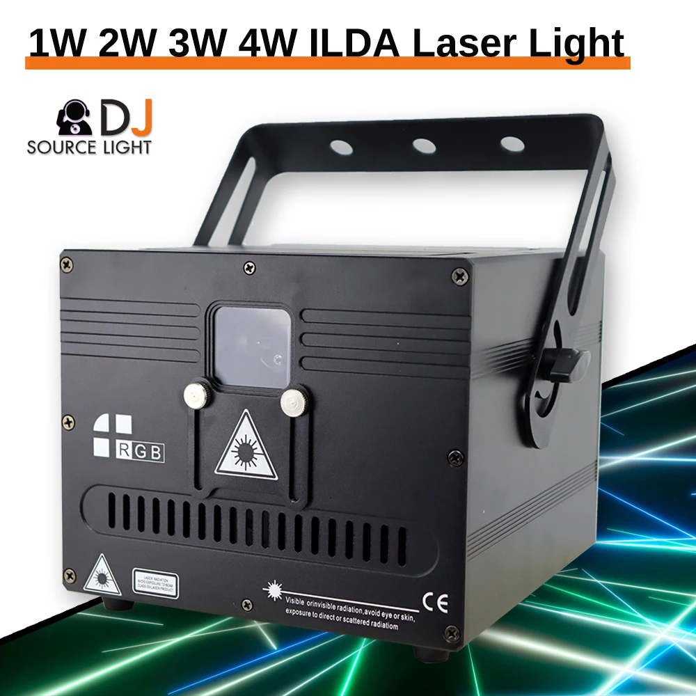 

NEW! ILDA 1W 2W 3W 4W 3D Scan Stage Laser Light Wedding Party Professional Device Club DJ Disco Animation Strong Beam Pojector