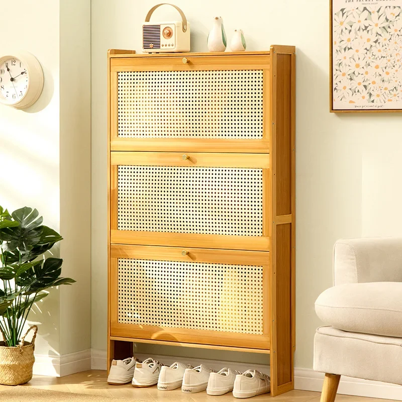 Japanese Rattan Woven Ultra Thin Shoe Cabinet Rack Organizer Large Capacity Bamboo Hallway Living Room Sapateira Home Furniture
Japanese Rattan Woven Ultra Thin Shoe Cabinet Rack Organizer Large Capacity Bamboo Hallway Living Room Sapateira Home Furniture