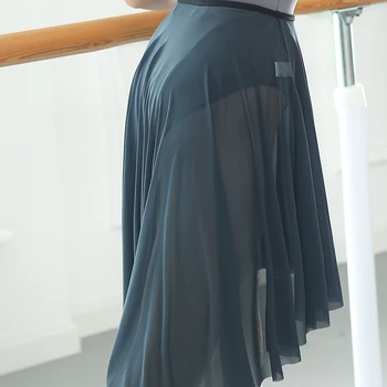 댄스 스커트, 메쉬 발레 스커트, 성인 여성 체조복, 교사 댄스 연습복, 거즈 스커트, 스타킹 상품 이미지