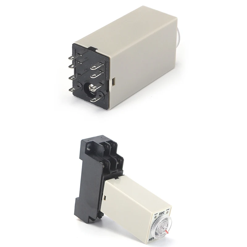 

H3Y-2 Small Time Relay 110V 220V 380V AC H3Y-4 Delay Timer Relay 24V 12V DC with H3Y-2 H3Y-4 Base Delay Time 1S-1H Small Timer