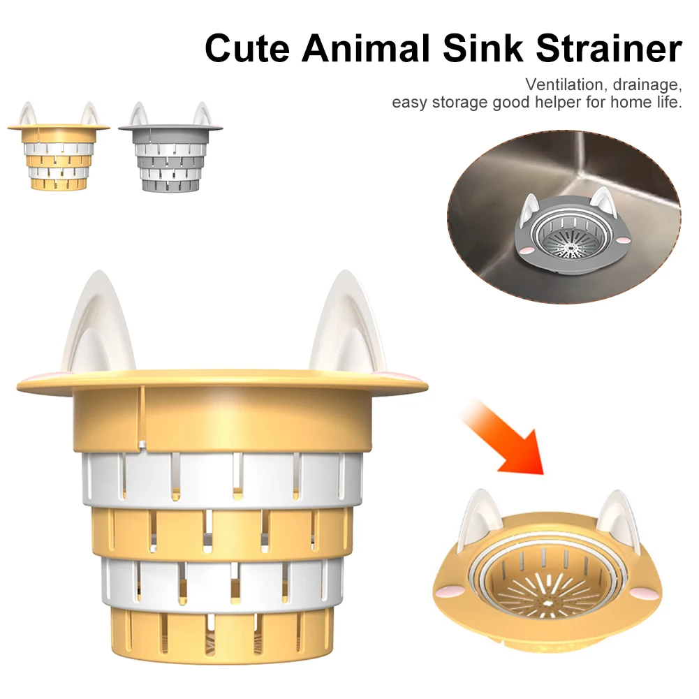 2pcs Cute Animal Sewer Sink Strainer Large Capacity Sink Food Catchers Sink Waste Filter Screen Kitchen Washroom Gadgets
2pcs Cute Animal Sewer Sink Strainer Large Capacity Sink Food Catchers Sink Waste Filter Screen Kitchen Washroom Gadgets