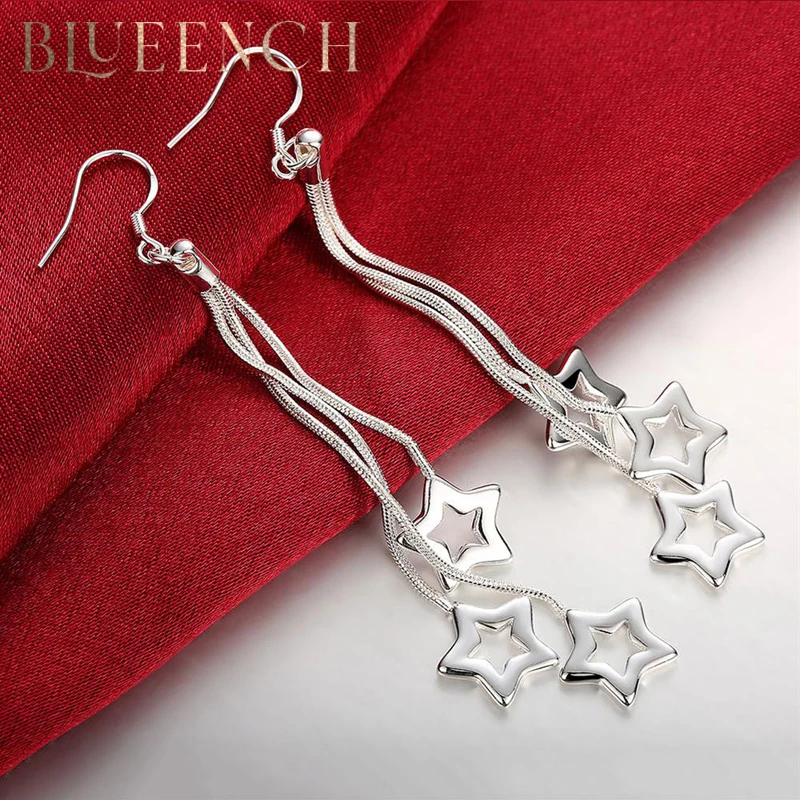 Selling high quality 925 Sterling Silver Earrings fashion Jewelry elegant WomanSel Tassel hanging stars earrings Christmas Gifts
Selling high quality 925 Sterling Silver Earrings fashion Jewelry elegant WomanSel Tassel hanging stars earrings Christmas Gifts