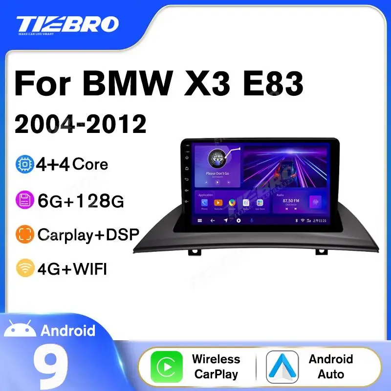 

Tiebro 2DIN Carplay DSP Android10 For BMW X3 E83 2004-2012 Car Radio Car Stereo Multimedia Video Player GPS Navigation Autoradio