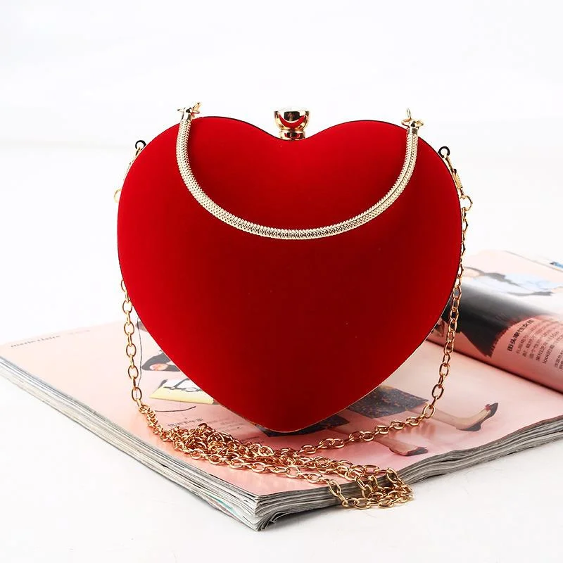 Women Shoulder Bag Handbags Red Heart Design Y2k Evening Clutch Small Diamonds Golden Velvet Party Wedding Purse For Female New
Women Shoulder Bag Handbags Red Heart Design Y2k Evening Clutch Small Diamonds Golden Velvet Party Wedding Purse For Female New