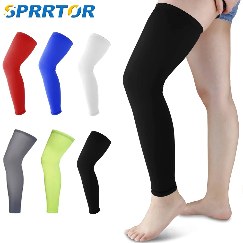 

1Pcs Compression Leg Warmers Basketball Football Cycling Socks Knee Calf Sleeves UV Sun Leg Warmers Men Women