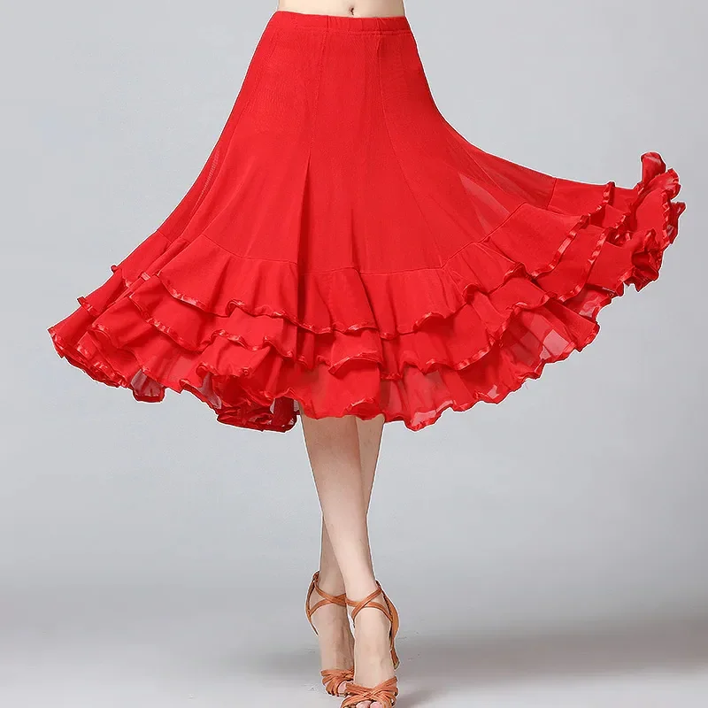 Lady Ballroom Dance Skirts Female Waltz Modern Dancing Skirts Tango Performance Costume National Standard Dance Skirts
Lady Ballroom Dance Skirts Female Waltz Modern Dancing Skirts Tango Performance Costume National Standard Dance Skirts