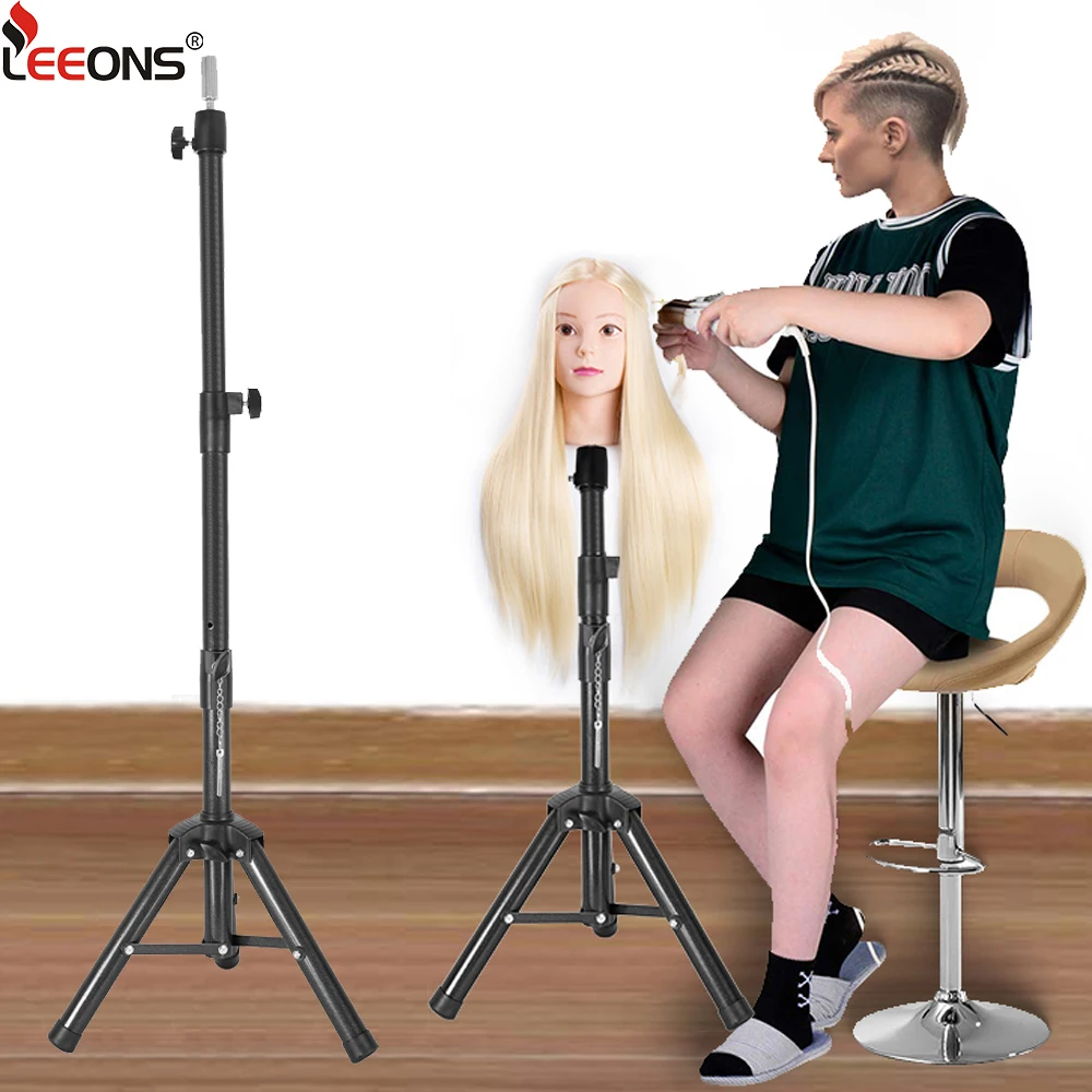 

5 Colors Adjustable 55 Inch Wig Head Stand Tripod Mannequin Head Stand Metal Holder For Hairdressing Salon Training Head