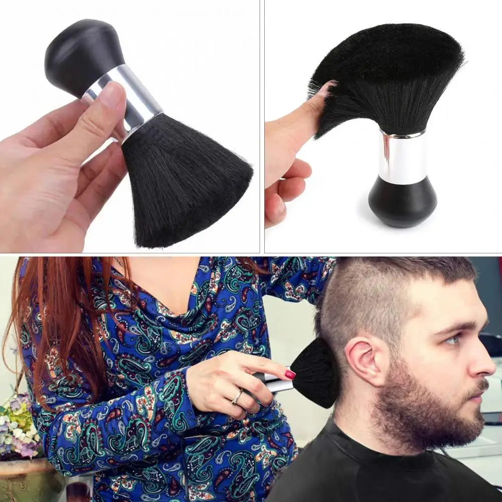 

Sturdy Durable Shaving Brush Professional Haircut Brush for Hair Salon Soft Nylon Bristles Ideal for Hair Cutting for Men