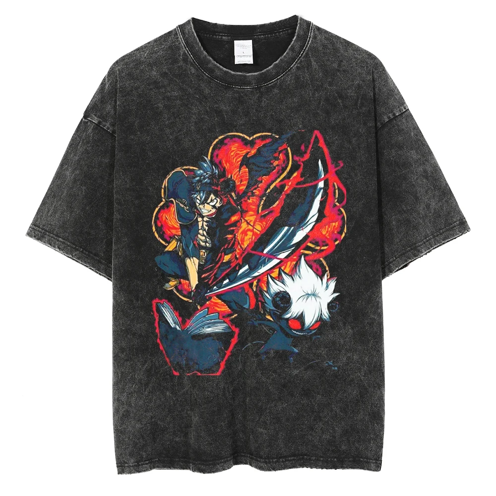 Men Streetwear T Shirt Retro Vintage T Shirt Japanese Anime Black Clover Graphic Washed Tshirt Hip Hop Harajuku Cotton Tops Tees
Men Streetwear T Shirt Retro Vintage T Shirt Japanese Anime Black Clover Graphic Washed Tshirt Hip Hop Harajuku Cotton Tops Tees