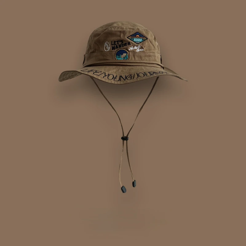 Korean Outdoor Parent-child Badge Embroidered Hiking Bucket Hat Women's Summer Sunscreen Shading Western Cowboy Basin Hat
Korean Outdoor Parent-child Badge Embroidered Hiking Bucket Hat Women's Summer Sunscreen Shading Western Cowboy Basin Hat