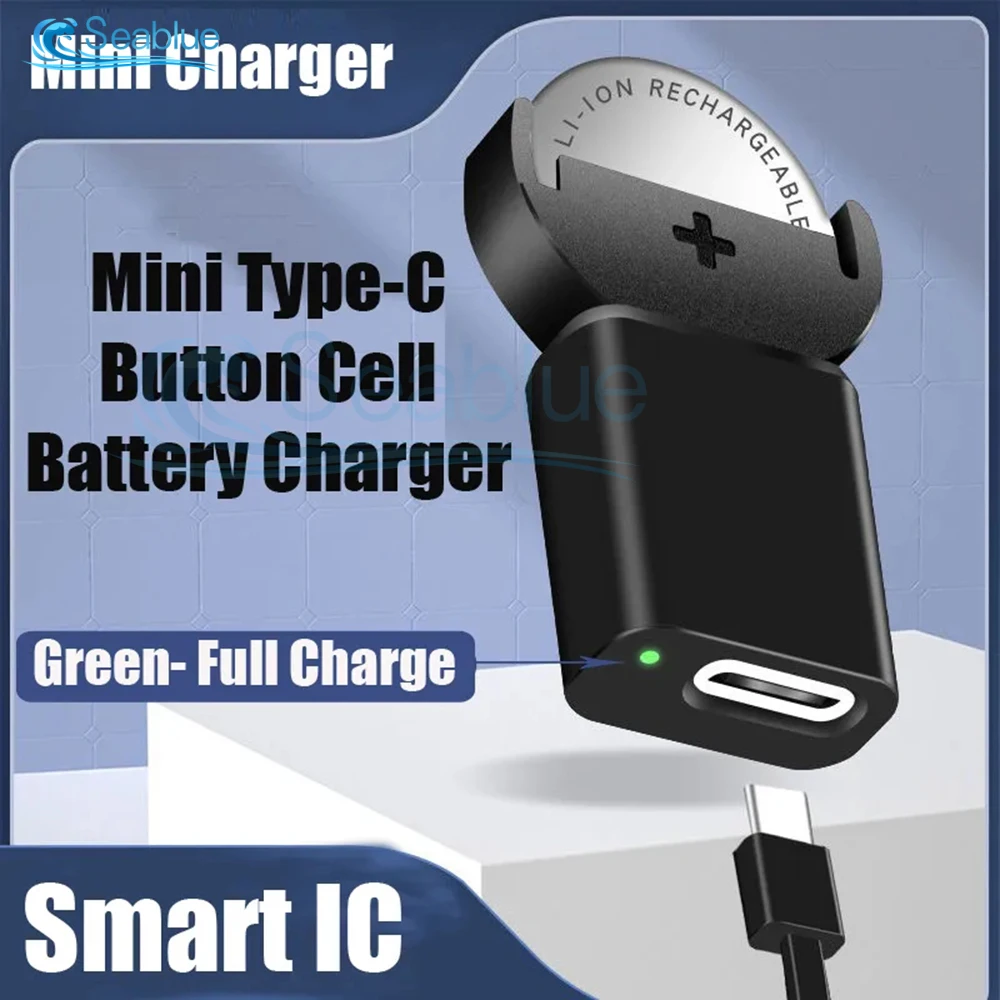 

5V/1A Type-c Lithium Coin Charger Widely Charging for LIR2032,LIR1632,LIR2025,LIR2016,LIR2032H Batteries Long-Lasting