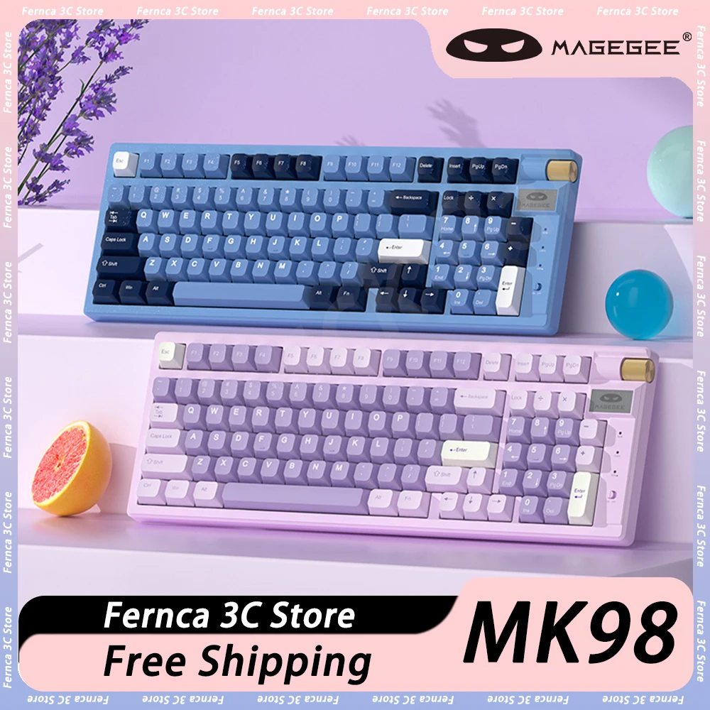 MageGee MK98 Mechanical Keyboard Three Mode Wireless RGB Backlit 98Key Gaming Keyboard Hot Swap Gasket Pc Gamer Accessory Office
MageGee MK98 Mechanical Keyboard Three Mode Wireless RGB Backlit 98Key Gaming Keyboard Hot Swap Gasket Pc Gamer Accessory Office