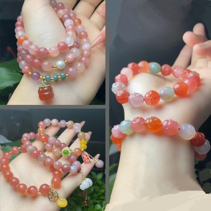 10pc Natural Yanyuan Wholesale Pink Agate Peach Candy Color Diy Women's Bracelet
10pc Natural Yanyuan Wholesale Pink Agate Peach Candy Color Diy Women's Bracelet