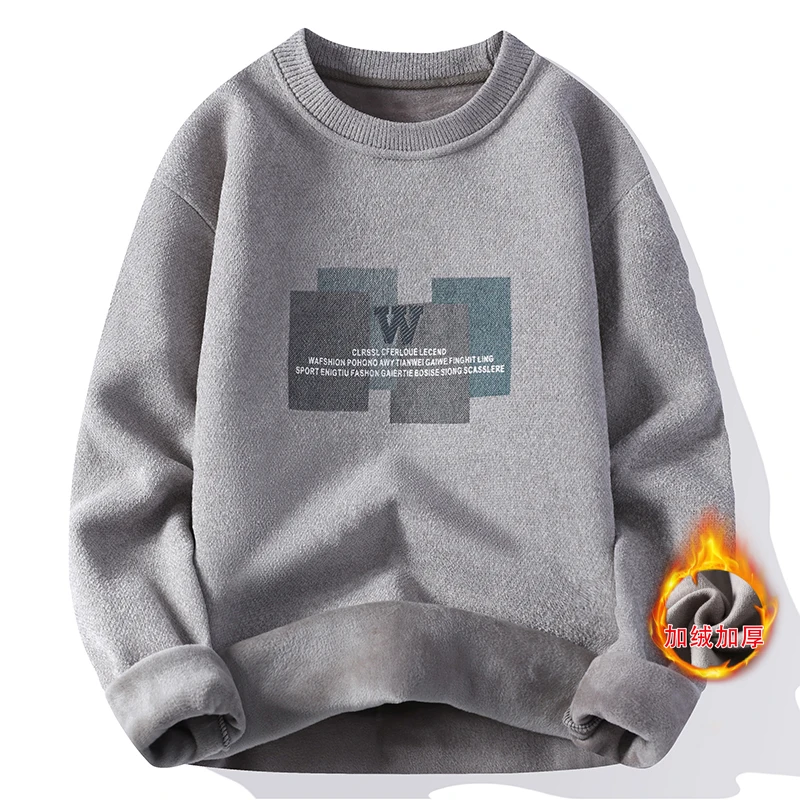2023 Autumn Winter Knitted Sweater Men New Fashion O-Neck Thick Fleece Inside Long Sleeve Pullovers Men Casual Sweater Pullovers
2023 Autumn Winter Knitted Sweater Men New Fashion O-Neck Thick Fleece Inside Long Sleeve Pullovers Men Casual Sweater Pullovers
