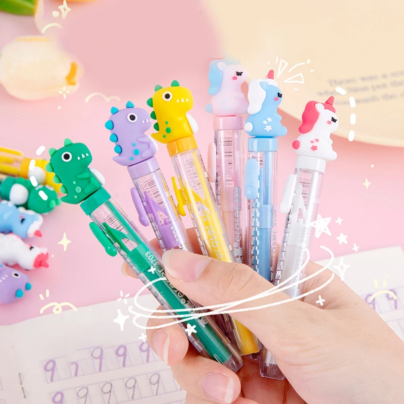Pencil Eraser Cute Cartoon Retractable Pencil Eraser Kawaii Portable Push-pull School Student Child Office Stationery Supplies 
Pencil Eraser Cute Cartoon Retractable Pencil Eraser Kawaii Portable Push-pull School Student Child Office Stationery Supplies