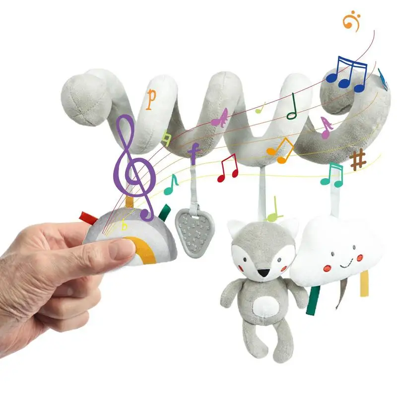 

Baby Plush Hanging Rattles Children Spiral Plush Sensory Toy With Teethers Kids Brain Developmental Toys Preschool Learning Toy