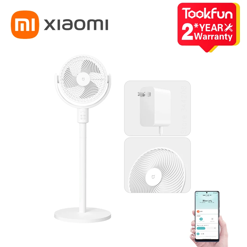 

NEW XIAOMI MIJIA Portable Smart Air Circulating Fan For Room Appointment Timing Low Noise Desktop Floor Standing 1500m³/h 27.2dB