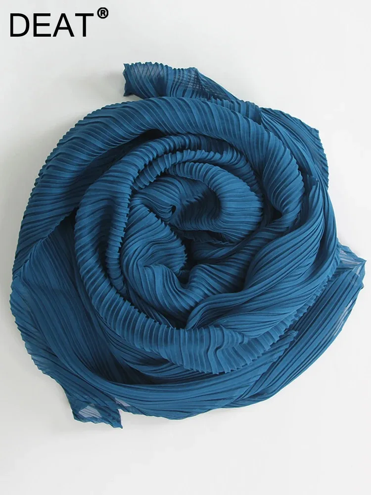 DEAT Pleated Scarf Wide Long Silk 2024 Cape For Women Windscreen Shawl Shoulder Designer Korean Belt Hijabs Female 15KB6057
DEAT Pleated Scarf Wide Long Silk 2024 Cape For Women Windscreen Shawl Shoulder Designer Korean Belt Hijabs Female 15KB6057