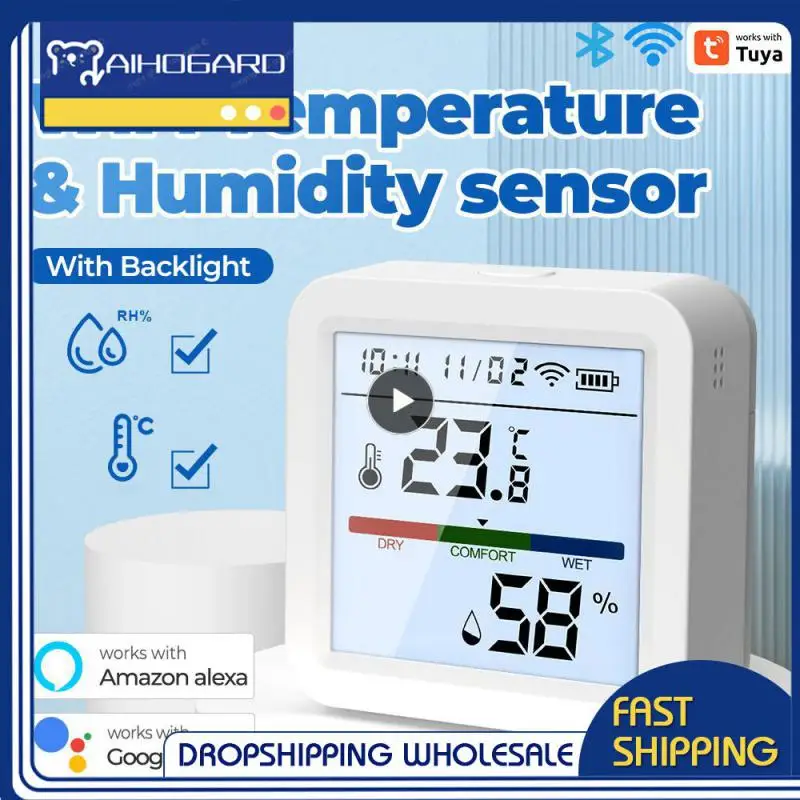 

Tuya Smart WIFI Temperature And Humidity Sensor Indoor Hygrometer Thermometer With LCD Display Support Alexa Assistant