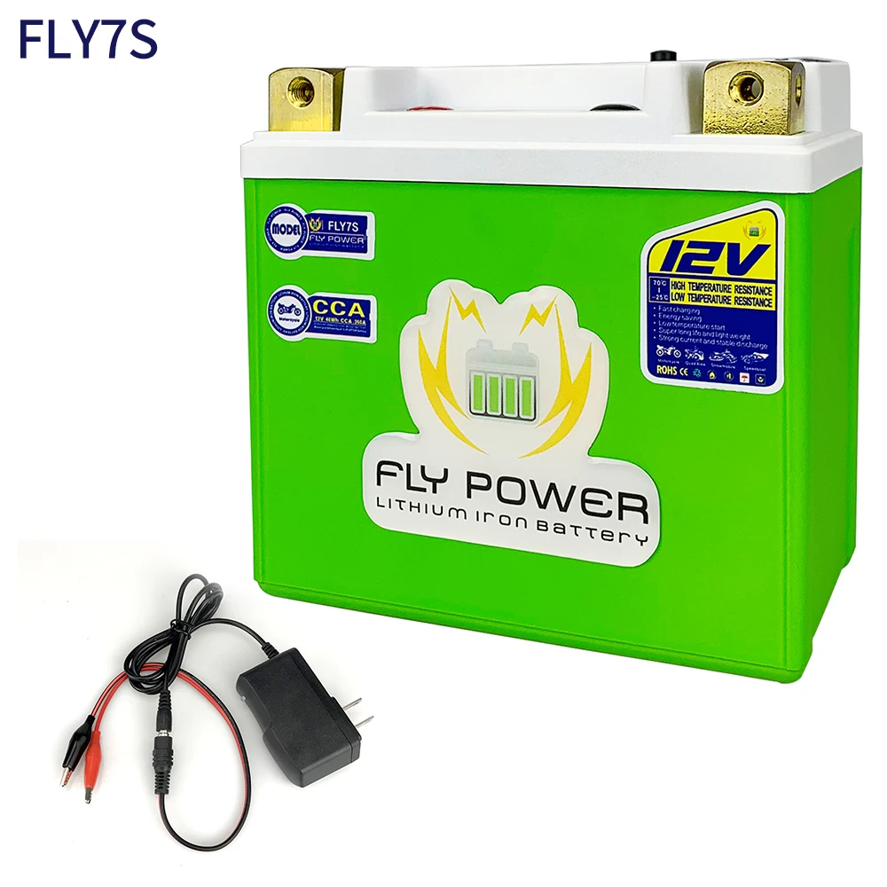 

12V 6Ah Lifepo4 Battery for Motorcycle YTX7A-BS LiFePO4 7L-BS 7B-4 Motorcycle Starter Battery for Mopeds, Scooters, Snowmobiles