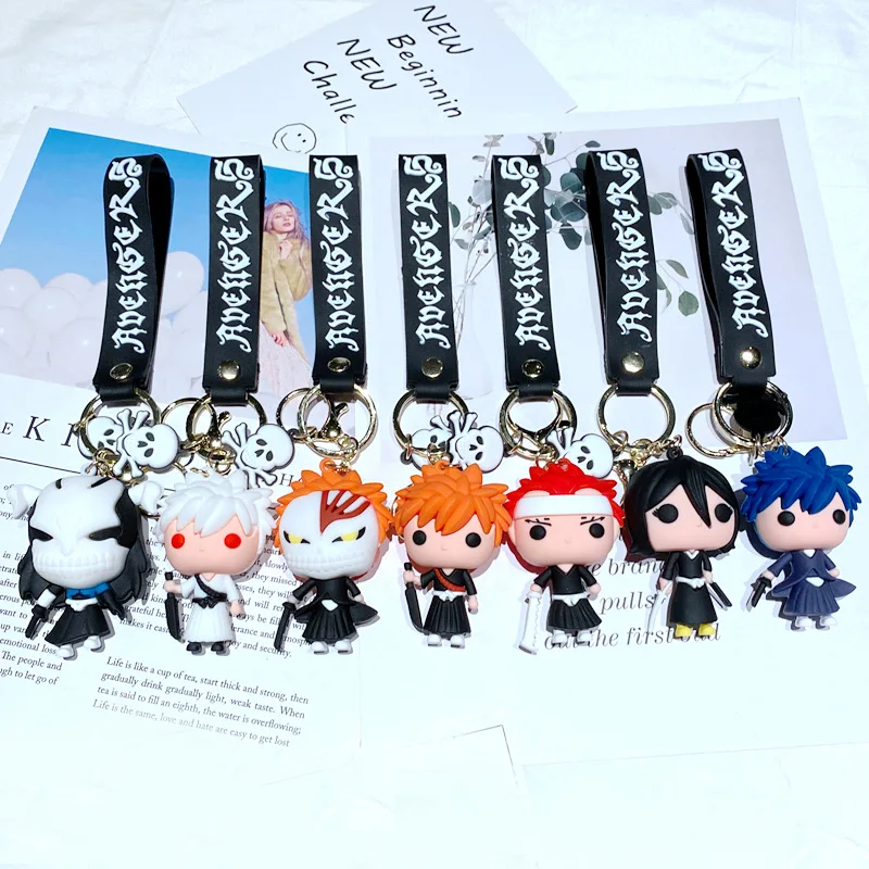 Cartoon Anime BLEACH Action Figures Keychains Key Chain Key Ring Silicone Handbag Car Pendants Toys Birthday Christmas Gifts
Cartoon Anime BLEACH Action Figures Keychains Key Chain Key Ring Silicone Handbag Car Pendants Toys Birthday Christmas Gifts