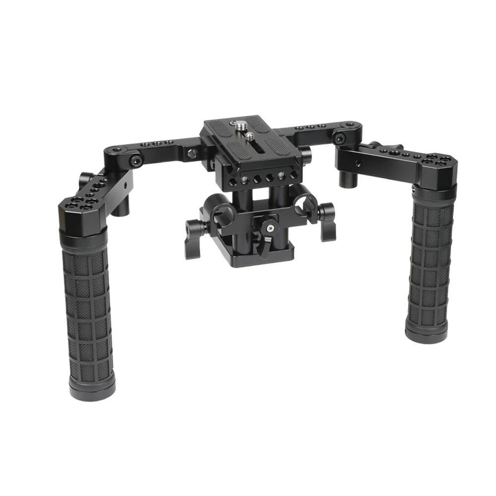 CAMVATE Shoulder Mount Handle Rig With Manfrotto Quick Release Tripod Mount Baseplate & 15mm LWS Rod Clamp For DSLR Camera Tripd
CAMVATE Shoulder Mount Handle Rig With Manfrotto Quick Release Tripod Mount Baseplate & 15mm LWS Rod Clamp For DSLR Camera Tripd