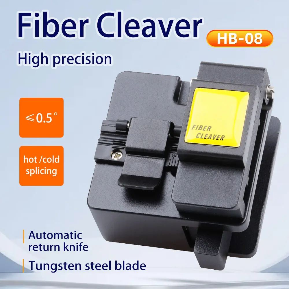 

4Pcs Super Long Lifetime Automatic HB-08 High Precision Optical Fiber Cleaver with Replaceable Tungsten Steel Blade