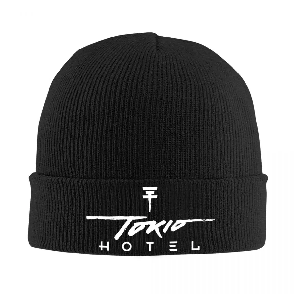 

Токио Hotel рок-группа логотип вязаная шапка женские мужские шапочки вязаные шапки для осенне-зимнего сезона головные уборы теплые шапки