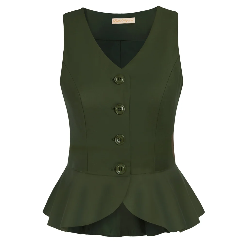 BP Women Irregular Ruffle Hem Vest Coat Vintage Sleeveless Short Jackets Elegant Female V-Neck Breasted Fully Lined Tops
BP Women Irregular Ruffle Hem Vest Coat Vintage Sleeveless Short Jackets Elegant Female V-Neck Breasted Fully Lined Tops