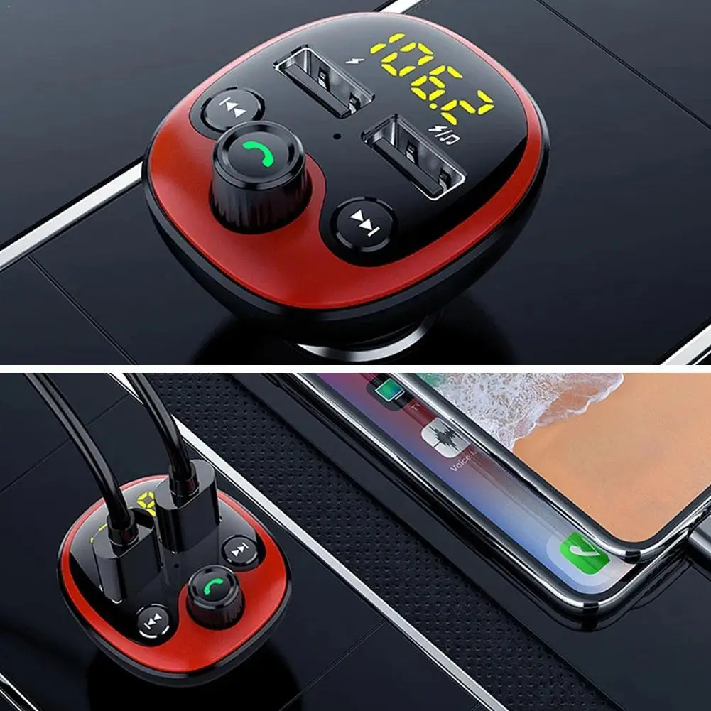 

Автомобильный fm-трансмиттер с двумя USB-портами и поддержкой Bluetooth 5,0