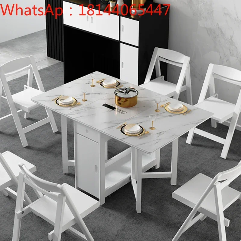 Folding table, space, rock board, table and chair combination of solid wood Nordic storage household dining table
Folding table, space, rock board, table and chair combination of solid wood Nordic storage household dining table