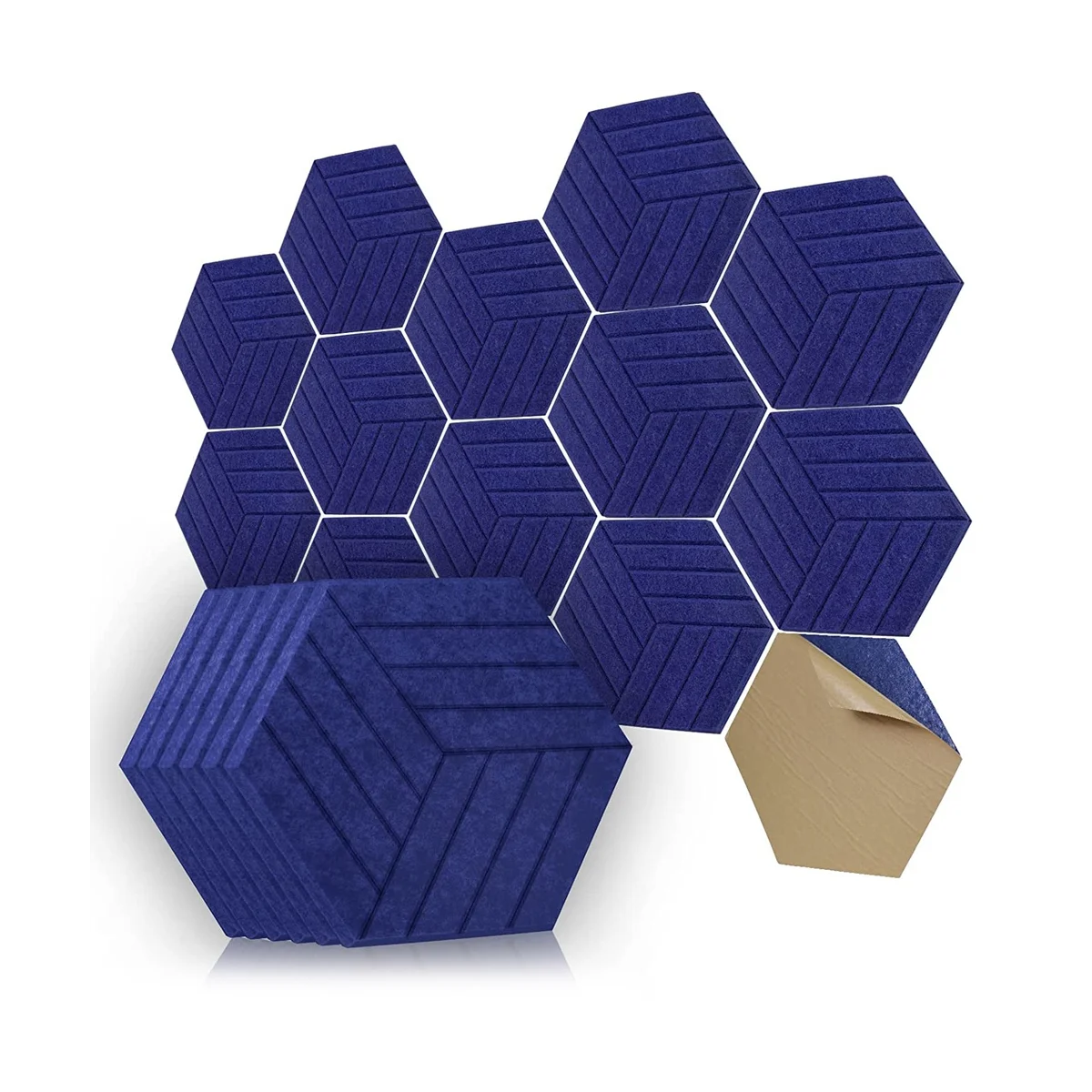 

Sound Proof Panels Hexagon Self-Adhesive,12 Pcs Acoustic Panel, Sound Dampening Panel for Studio Office Home,5