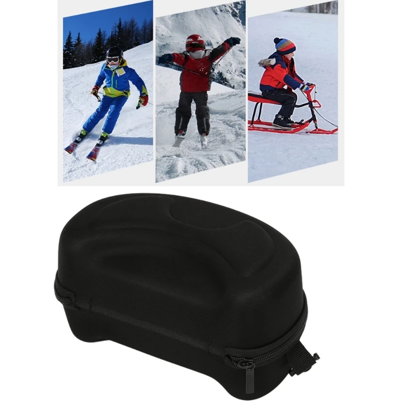 

Ski Goggle Case with Plastic Carabiner Sunglasses Carrying Cover EVA Hard Box Zipper Eyeglasses Case for Snow Eyewears