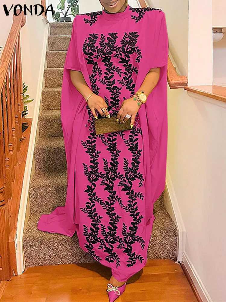 Plus Size VONDA Maxi Dresses Women Summer Long Robe 2023 Bohemian Stand Collar Printed Vestidos Casual Loose Sundress Baggy
Plus Size VONDA Maxi Dresses Women Summer Long Robe 2023 Bohemian Stand Collar Printed Vestidos Casual Loose Sundress Baggy