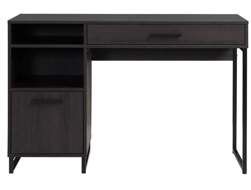 

Mainstays Wood & Metal Writing Desk with 1 Drawer and 1 Door for Teens Adult, 29.92in Espresso Finish.