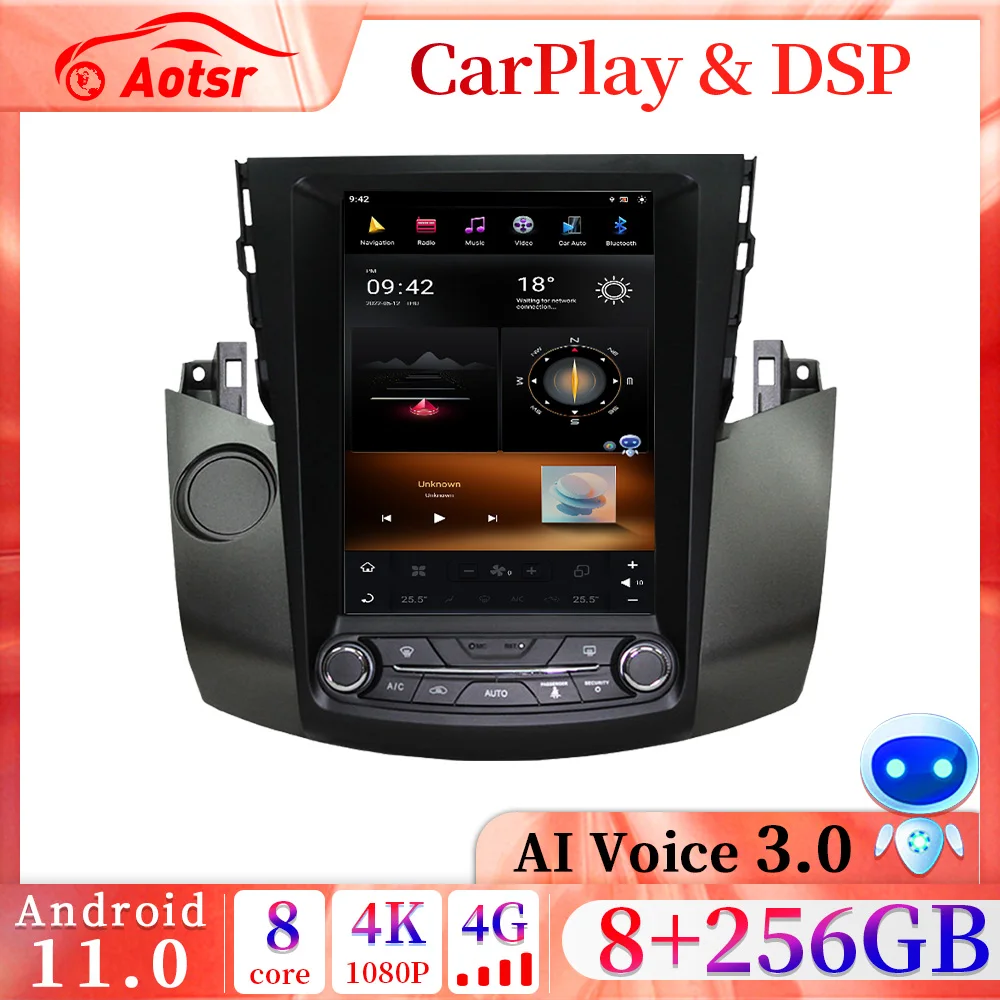 Tesla Style For Toyota RAV4 2003-2009 Android Car Radio Player GPS Navigation Auto Stereo Multimedia Video Headunit DSP carplay
Tesla Style For Toyota RAV4 2003-2009 Android Car Radio Player GPS Navigation Auto Stereo Multimedia Video Headunit DSP carplay