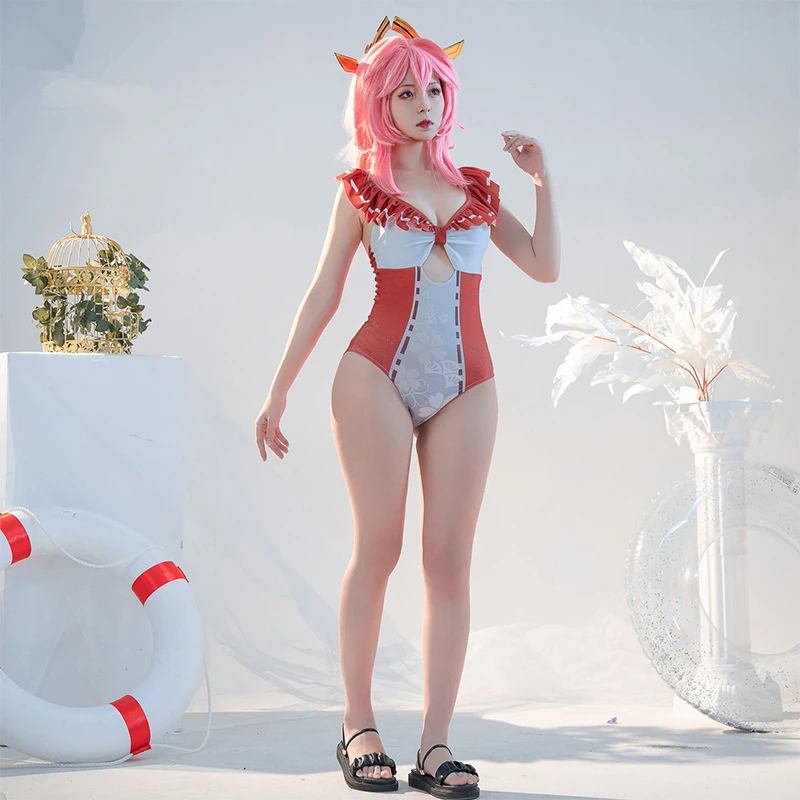 Game Genshin Impact Yae Miko Swimsuit Lolita Cosplay Cute Costumes Women Girl Zentai Outfits Swimming Swimwear Bodysuit Prop
Game Genshin Impact Yae Miko Swimsuit Lolita Cosplay Cute Costumes Women Girl Zentai Outfits Swimming Swimwear Bodysuit Prop