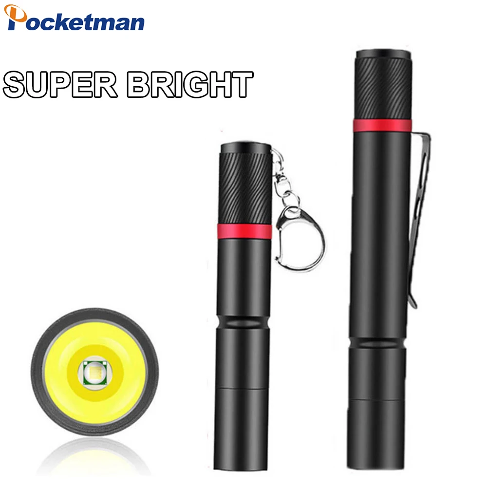 

Super Bright LED Flashlight Pen Light Pocket Emergency Light Mini Flashlights Pen Flashlight Small Torch AAA