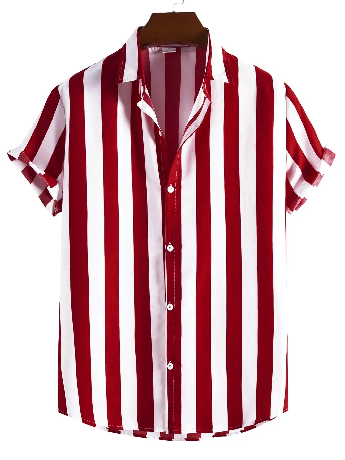 

Men's Shirt Summer Clothing Vertical Stripes Graphic 3D Print Shirts Short Sleeve Tops Streetwear Loose Casual Hawaiian Shirts