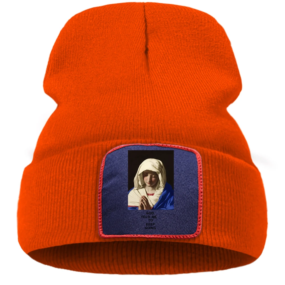 Virgin Mary Vintage Print Bonnet Caps Spring Fashion Knitted Cap Creative Beanie Hats Unisex Foldable Cotton Street Flexible Hat
Virgin Mary Vintage Print Bonnet Caps Spring Fashion Knitted Cap Creative Beanie Hats Unisex Foldable Cotton Street Flexible Hat
