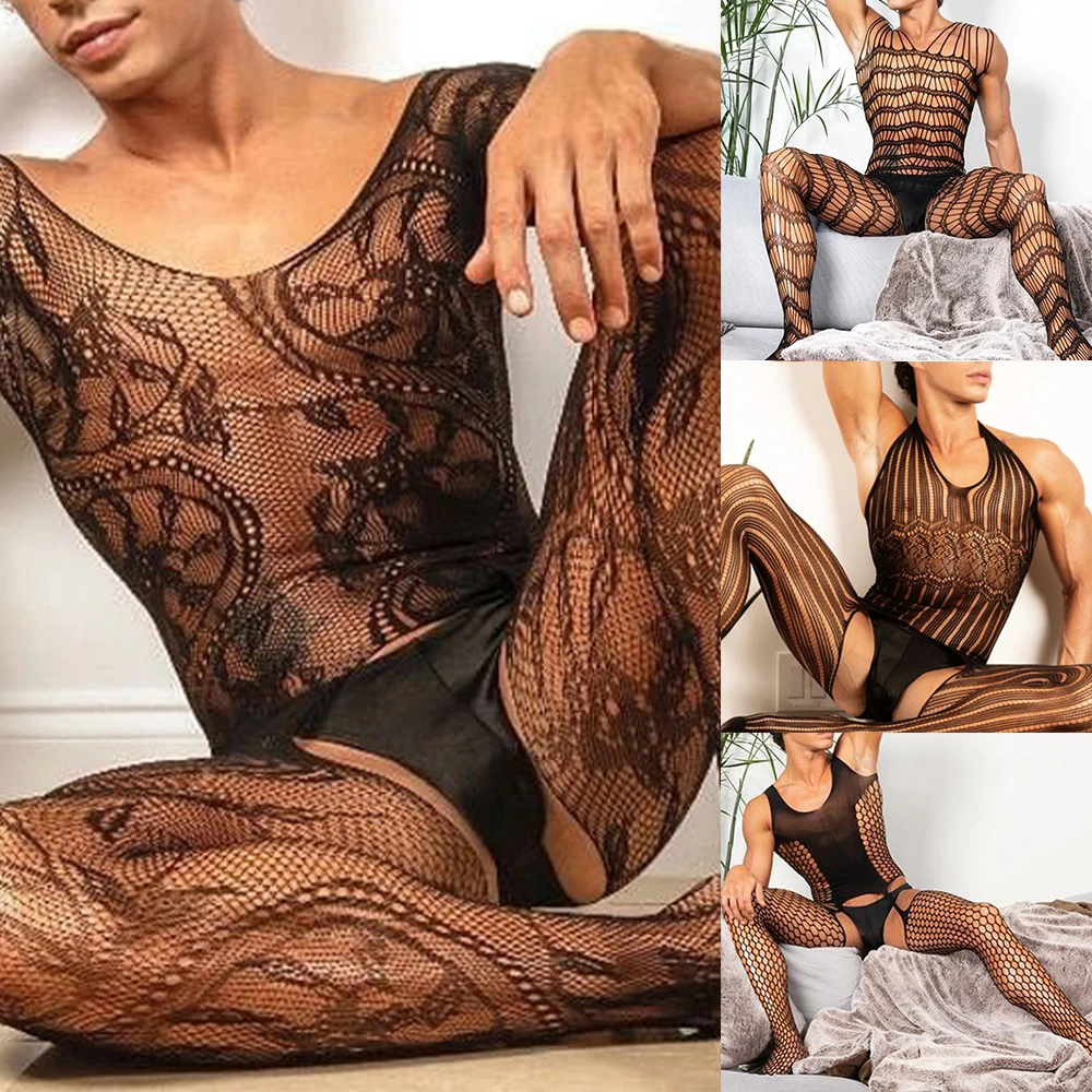 Men's Fetish Underwear Body Stockings Fishnet Bodysuits Crotchless Lingeries Sissy Jumpsuit Male Erotic Porno Sleepwear Clubwear
Men's Fetish Underwear Body Stockings Fishnet Bodysuits Crotchless Lingeries Sissy Jumpsuit Male Erotic Porno Sleepwear Clubwear