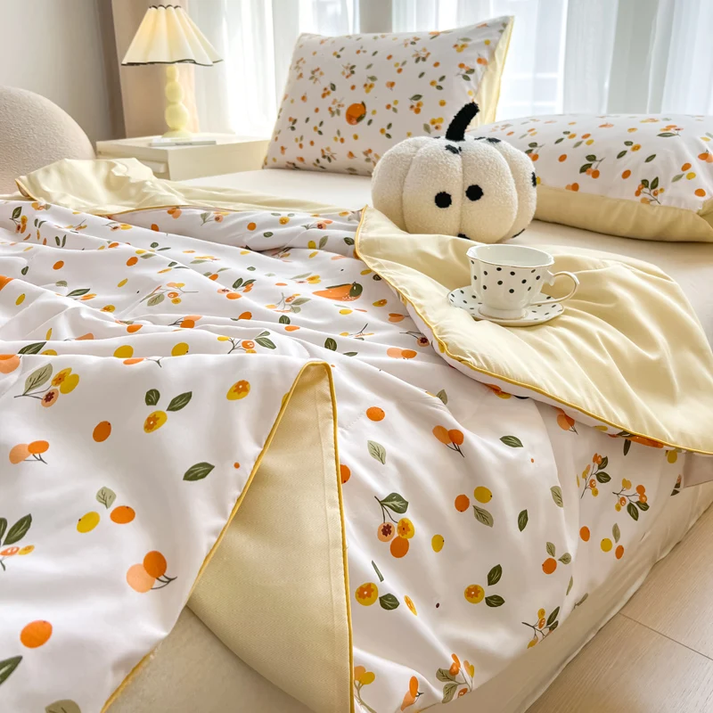 Summer Quilt Floral Style Duvets Single/Queen Size Comforter Thin Duvets Skin-friendly Bedspread edredones (No Pillowcase) Summer Quilt Floral Style Duvets Single/Queen Size Comforter Thin Duvets Skin-friendly Bedspread edredones (No Pillowcase)