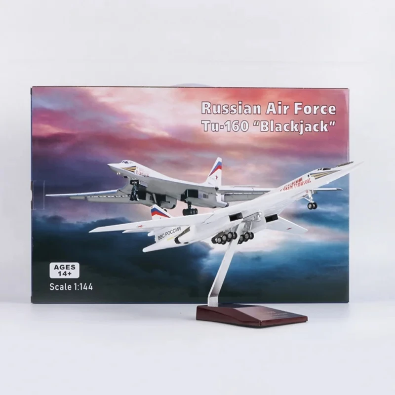 

37CM Tu160 model Airplane 1:144 Scale For Tupolev TU-160 White Swan Swept Wing Aircraft Airplanes Collection Souvenir Gift