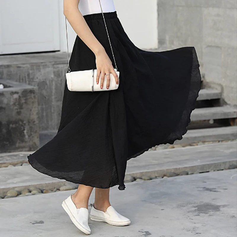 9 Colors Big Hem Pleated Elastic Waist Long Skirt Casual Cotton Linen Women Spring Summer Beach Travel Daily Shopping Dress
9 Colors Big Hem Pleated Elastic Waist Long Skirt Casual Cotton Linen Women Spring Summer Beach Travel Daily Shopping Dress