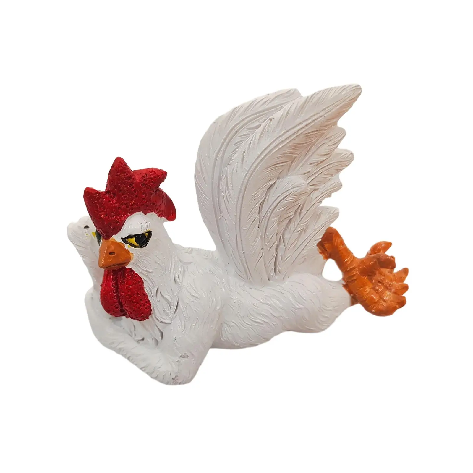 

Resin Rooster Sculpture,Funny Rooster Statue Rooster Side Lying Down Funny Chicken Decor,Cock Figurine for Ideal Gift Desktop