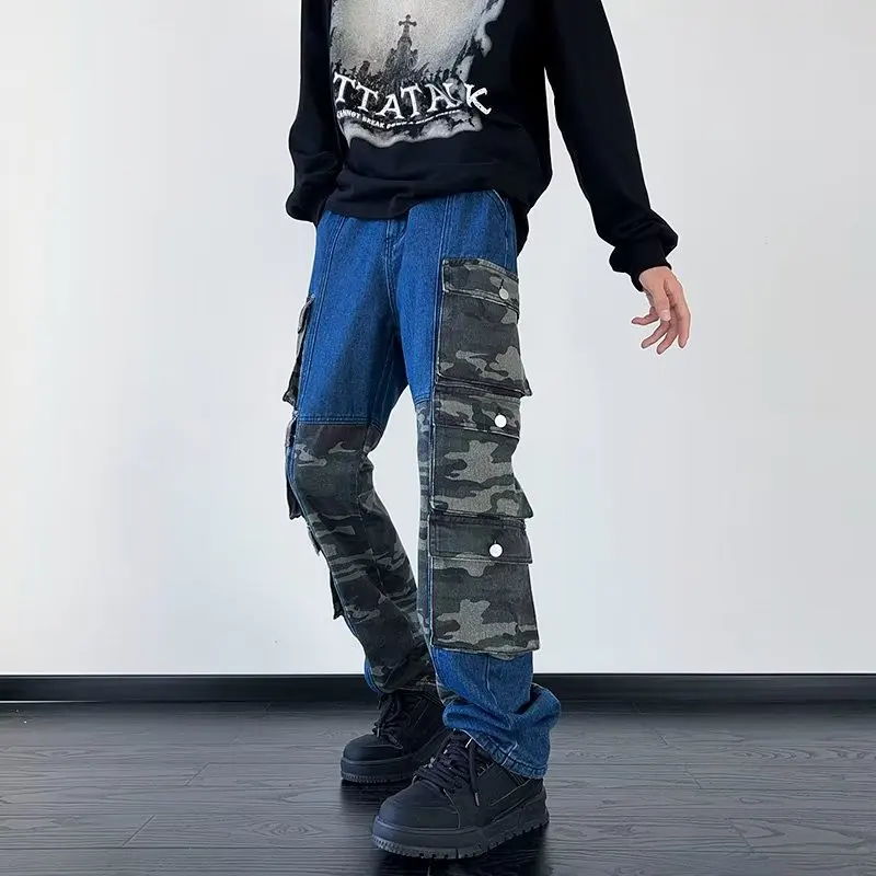 Y2K Techwear Streetwear Camouflage Patchwork Baggy Jeans Cargo Pants Mens Clothing Straight Women Denim Trousers Pantalon Homme
Y2K Techwear Streetwear Camouflage Patchwork Baggy Jeans Cargo Pants Mens Clothing Straight Women Denim Trousers Pantalon Homme