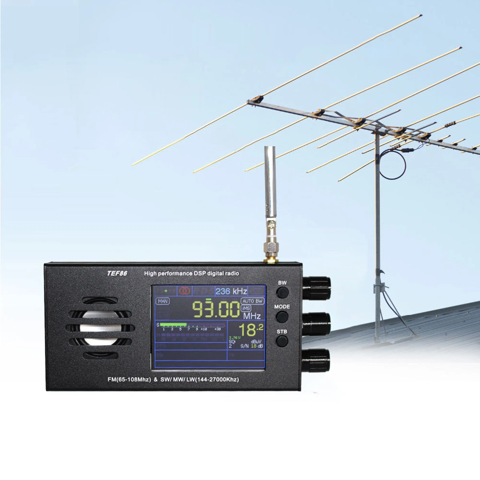 3.2 inch LCD Display High Performance DSP Digital Radio 65-108MHz FM and 144 -27000KHz SW/MW/LW
3.2 inch LCD Display High Performance DSP Digital Radio 65-108MHz FM and 144 -27000KHz SW/MW/LW